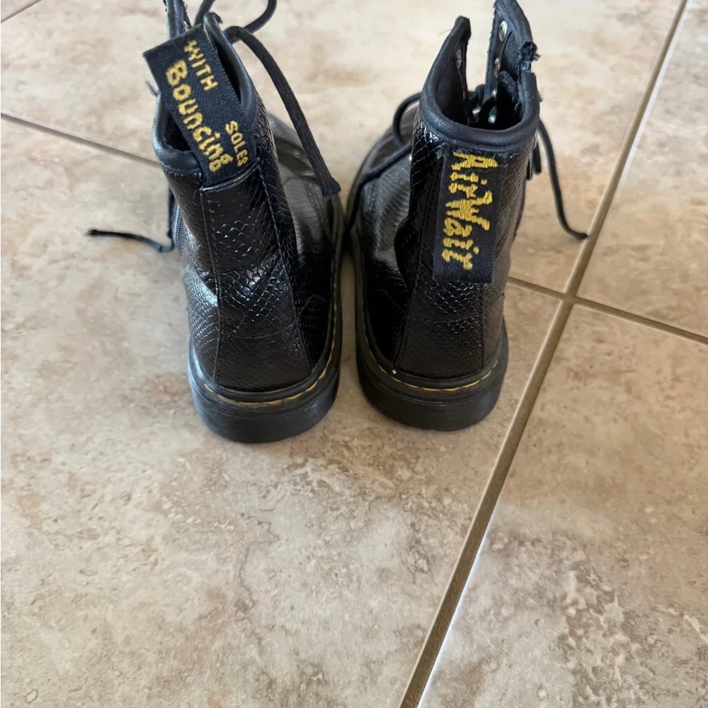 Dr. Martens Black Leather Boots for kids